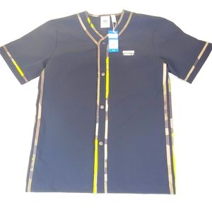 Men's Adidas RYV Button Front Shirt Black Camo